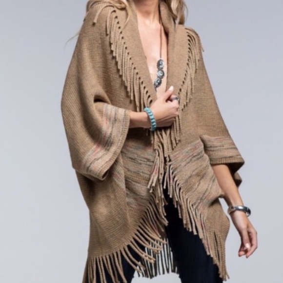 Ruggine Boho Cardigan with Fringe - Picture 8 of 8